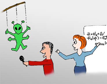 Reporter und Alien